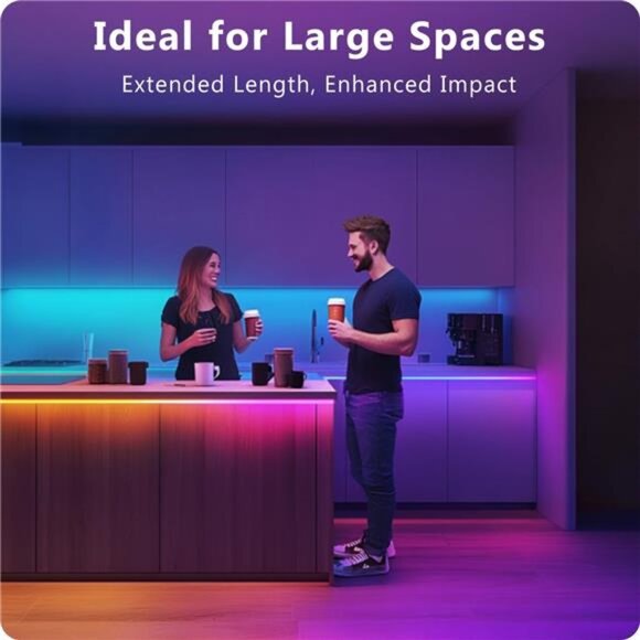 110ft LED Strip Lights RGB Color Changing Smart Lights Music Sync Bedroom Kitche - Picture 5 of 7